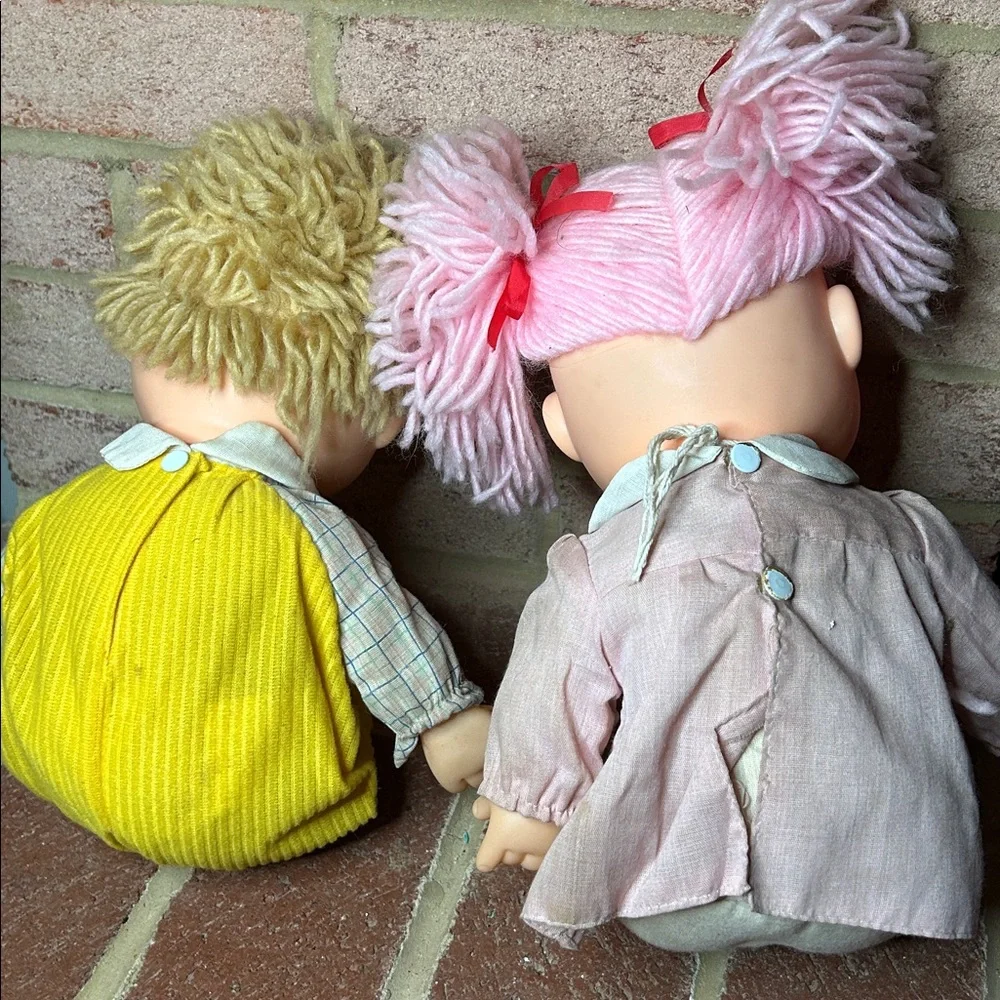 Vintage 1980’s Komfy Kids Ice Cream Dolls Yarn Hair Boy & Girl